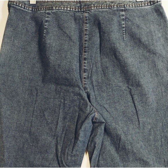 Ann Taylor Jeans Women's 12 Side Zip Flat Waistband Flat Pockets Straight Blue - Picture 5 of 11